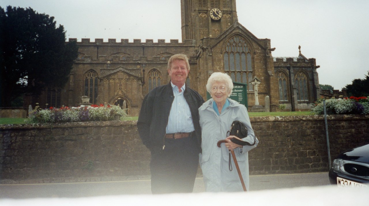 Adrian and his Mom in Ilminster- Aug 2002